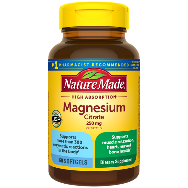 Nature Made Magnesium Citrate 250mg, 120 softgels