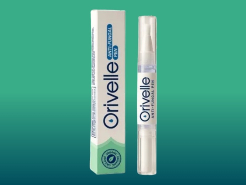 Orivelle Anti-Fungal Pen retail box and twist-pen applicator